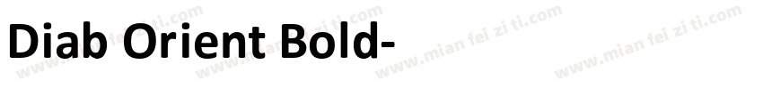 Diab Orient Bold字体转换